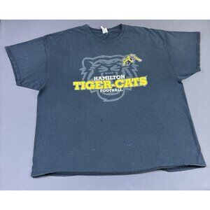 Rare Vintage Y2K Hamilton Tiger Cats Football Sun Fade 3XL Black Shirt Canada T